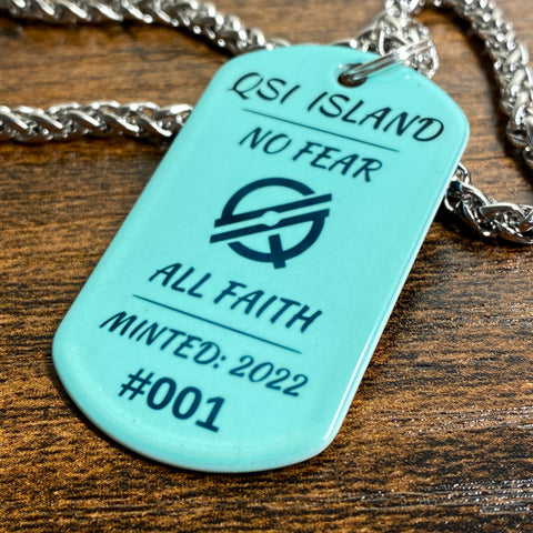 QSI Island - Stainless Steel Sublimated Dog Tag