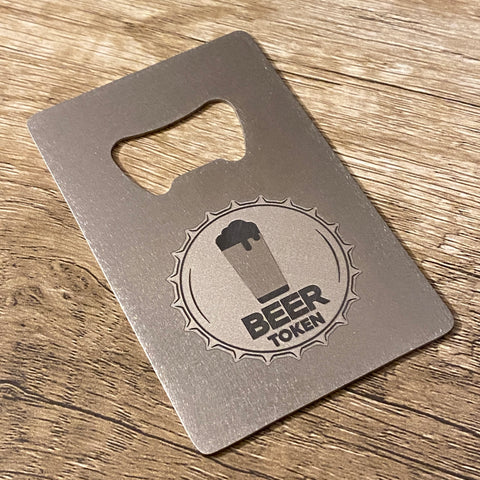 BEER Token - Bottle Opener Card