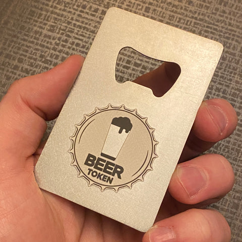 BEER Token - Bottle Opener Card